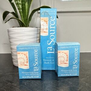 NEW Crabtree & Evelyn Original LA SOURCE‎ Moisturizing Soap Bars & Shower Gel
